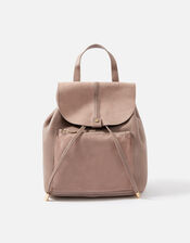 Maggie Leather Backpack , Nude (NUDE), large