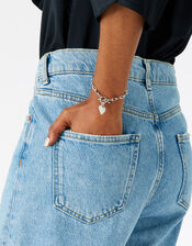 Platinum-Plated Heart Chunky Bracelet, , large