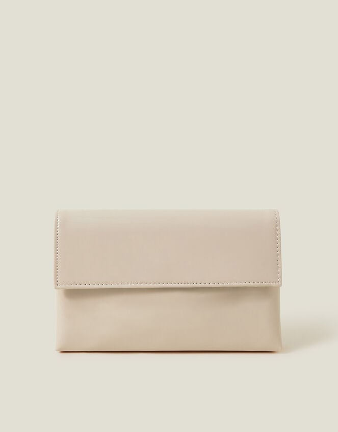 Patent Fold-Over Clutch Bag, , large