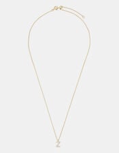 Lab Grown Diamond Pav&eacute; Initial Pendant Necklace 9ct Gold, Gold (GOLD), large