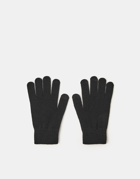 Super-Stretchy Touchscreen Gloves, Black (BLACK), large