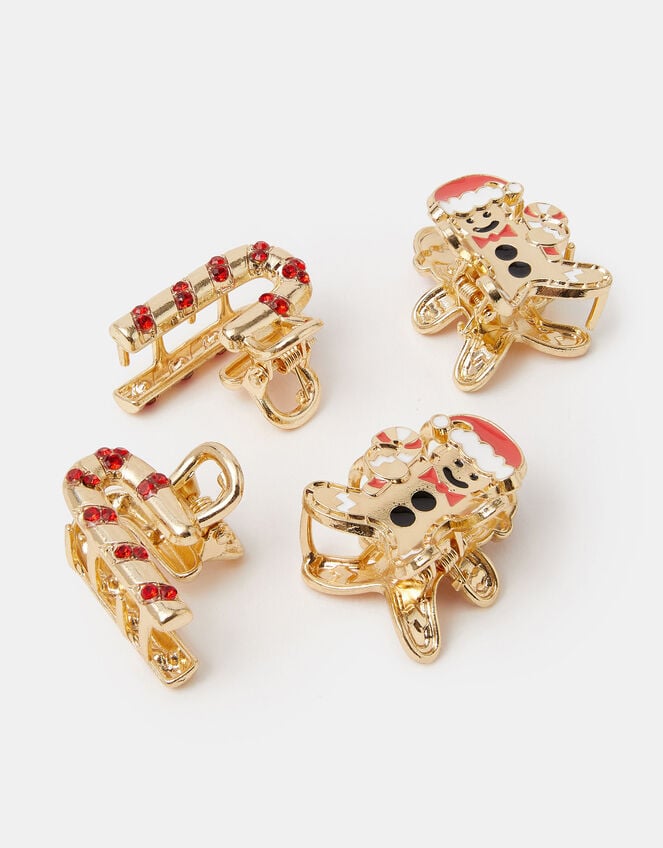 4-Pack Mini Christmas Claw Clips, , large
