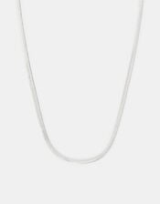 Sterling Silver-Plated Omega Chain Necklace, , large