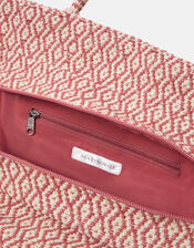 Woven Aztec Shopper Bag, , large