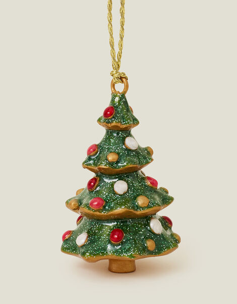 Enamel Christmas Tree Hanging Decoration, , large