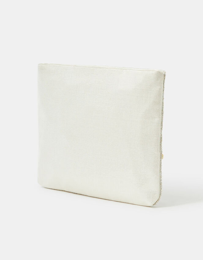 Floral Sequin Clutch Bag, , large