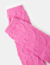 Heart Cable Knit Socks, , large