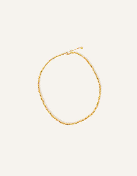 14ct Gold-Plated Ball Chain Necklace, , large