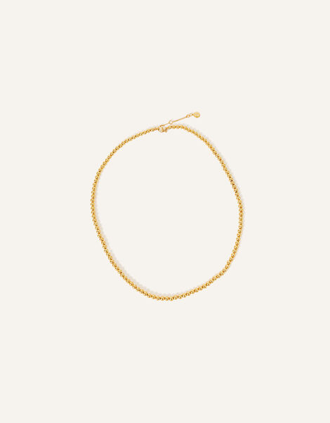 14ct Gold-Plated Ball Chain Necklace, , large