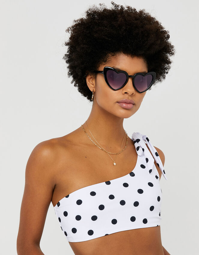 Love Heart Sunglasses, Black (BLACK), large