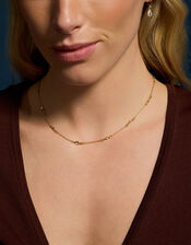 14ct Gold-Plated Cubic Zirconia Collar Necklace, , large