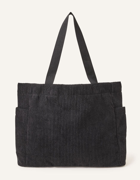 Cord Shopper Bag, Black (BLACK), large