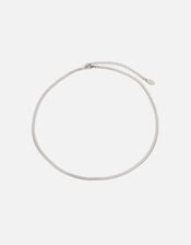 Stainless Steel Snake Chain Necklace, Silver (SILVER), large