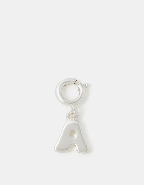 Bubble Initial Jewellery Charm, Silver (SILVER), large