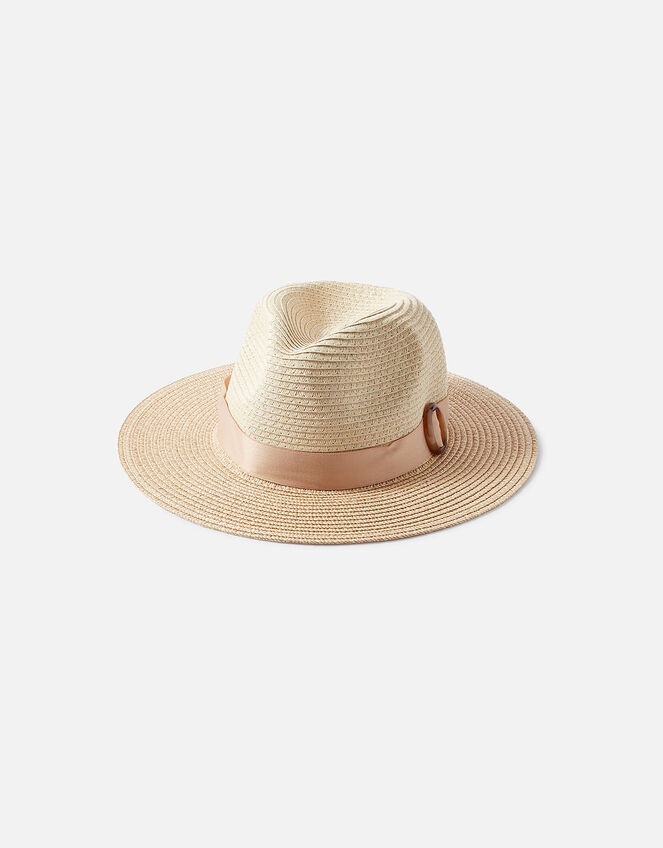 Kitty Colour Block Fedora Hat, , large