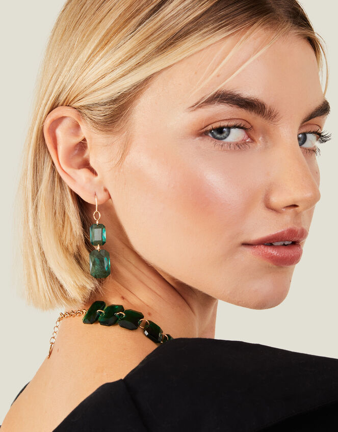 Cut Crystal Drop Earrings, , large