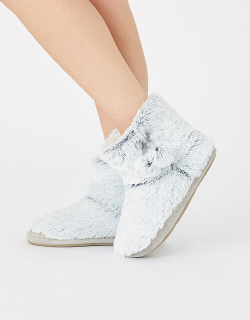 grey slipper booties