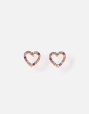 New Decadence Heart Crystal Studs, , large