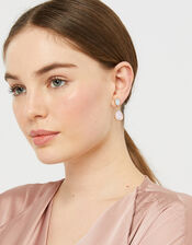 Teardrop Gemstone Drop Earrings, , large