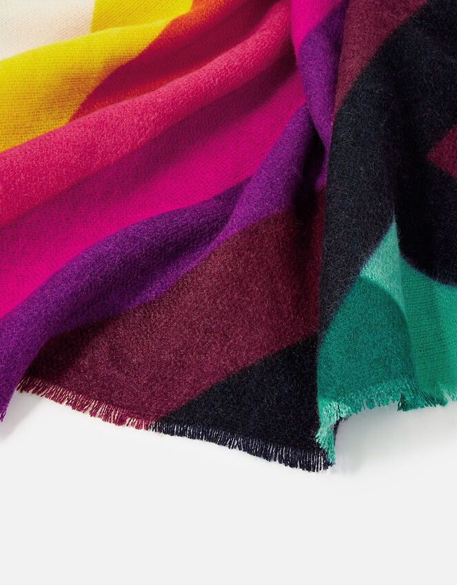 Rainbow Chevron Blanket Scarf, , large