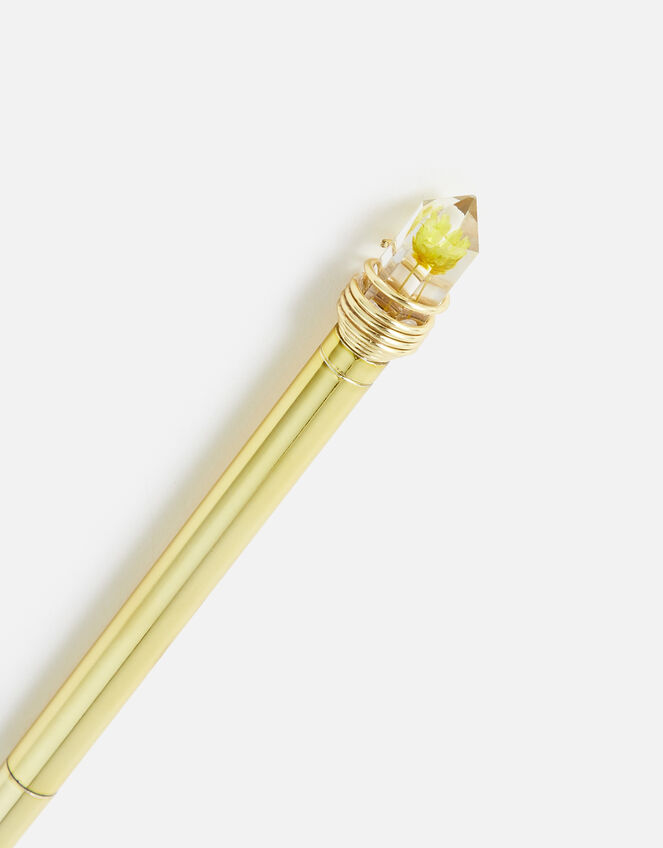 Trapped Flower Crystal Pen, Yellow (YELLOW), large