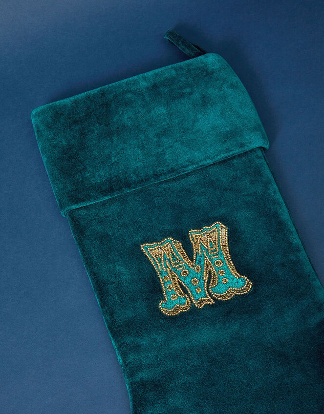 Embroidered Initial M Stocking , , large
