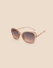 Clear Oversized Square Sunglasses, , large
