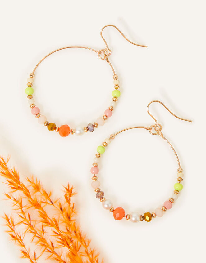 Beaded Hanging Hoop Earrings Hoops Accessorize UK