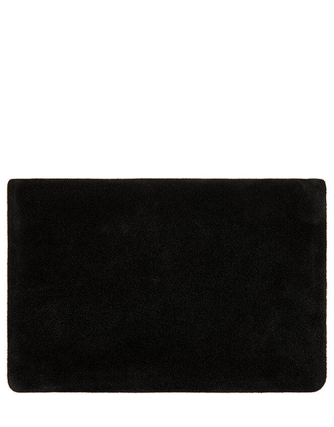 Leather Foldover Pouch, Black (BLACK), large