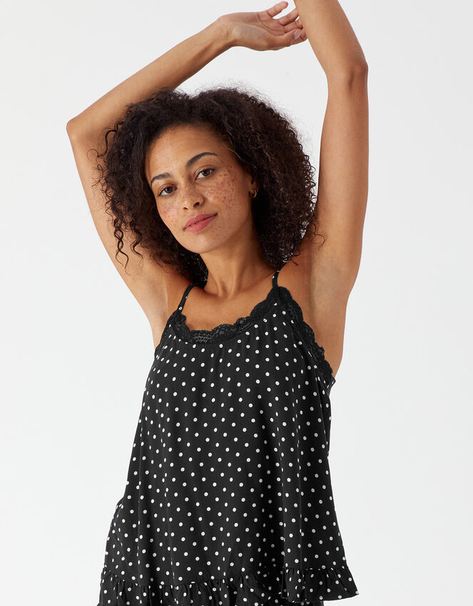 Spot Vest Set, Black (BLACK WHITE), large