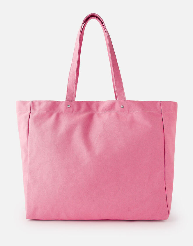 Canvas Shopper Bag, Pink (PINK), large