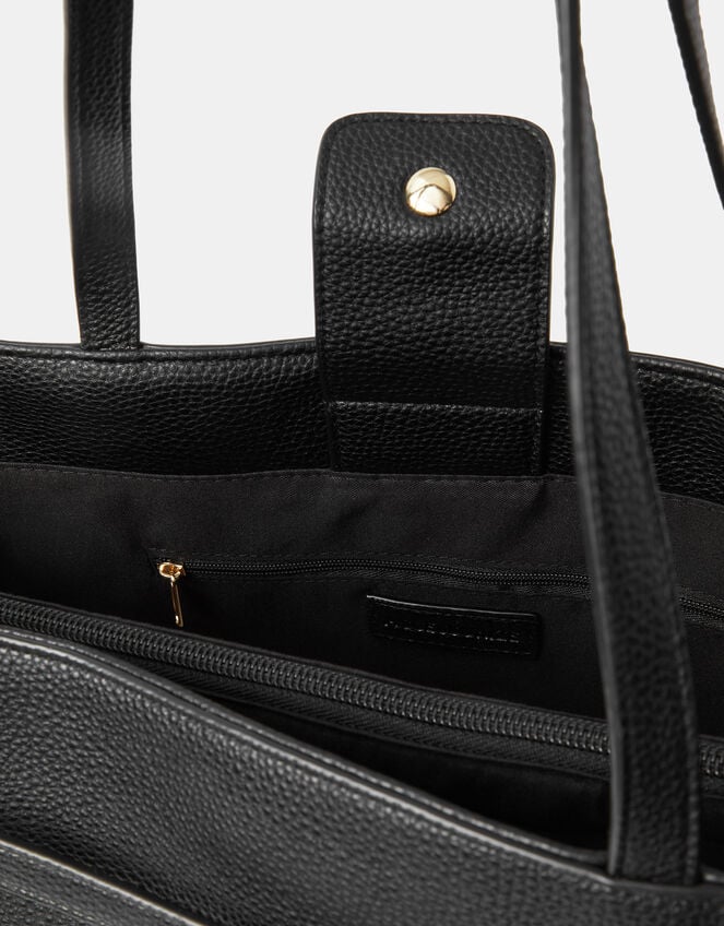 Bianca Laptop Tote Bag, Black (BLACK), large