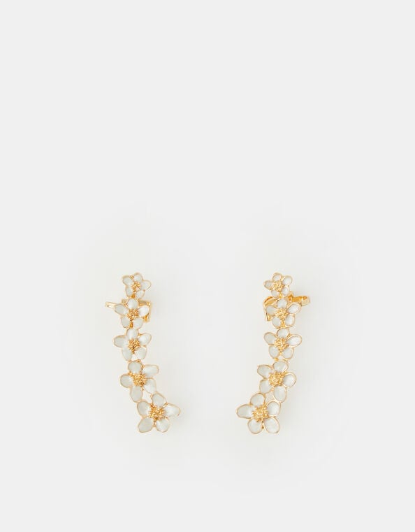 Floral Climber Stud Earrings, , large