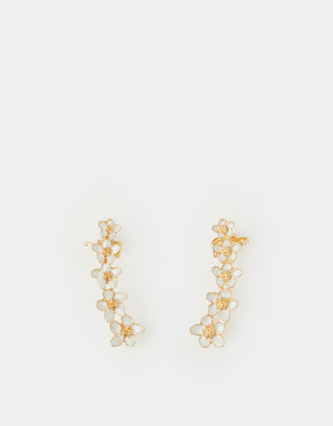 Floral Climber Stud Earrings, , large