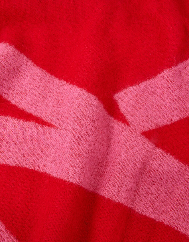 Oversized Crown Print Scarf, , large