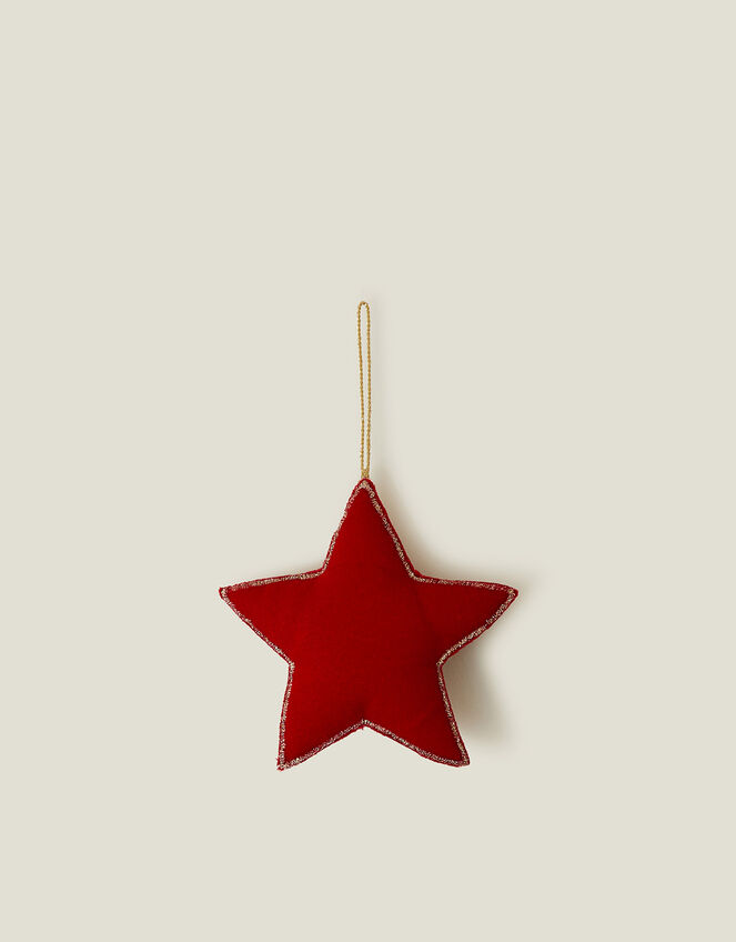 Embellished Union Jack Star Christmas Tree Decoration, , large