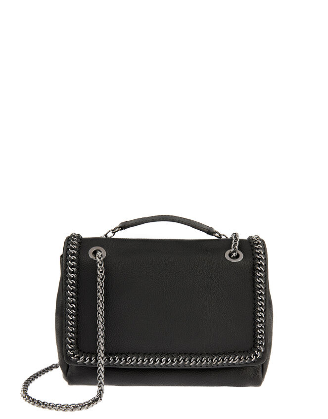 Georgia Leather Chain Trim Bag, , large