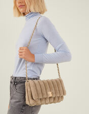 Faux Fur Cross-Body Bag, , large