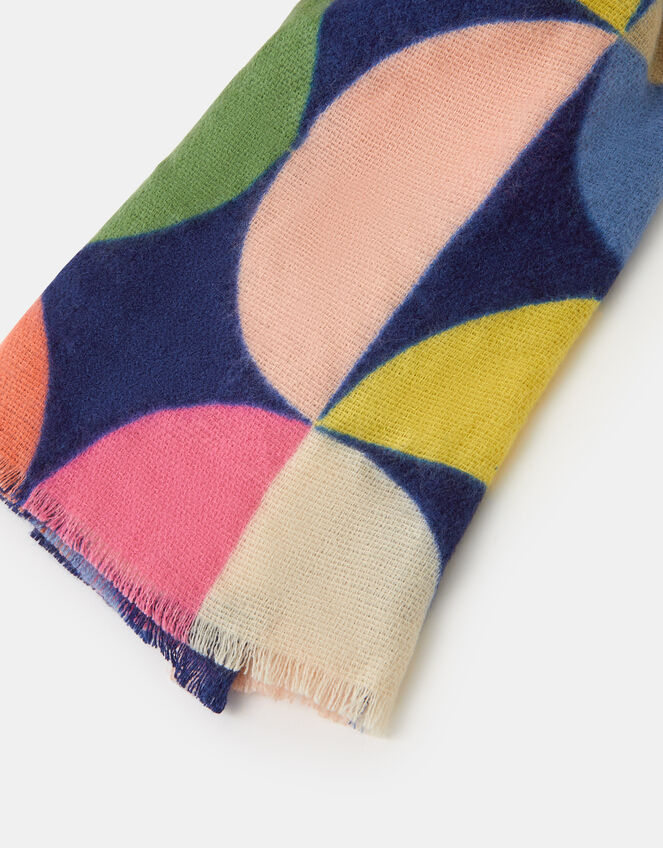 Retro Spot Print Blanket Scarf, , large