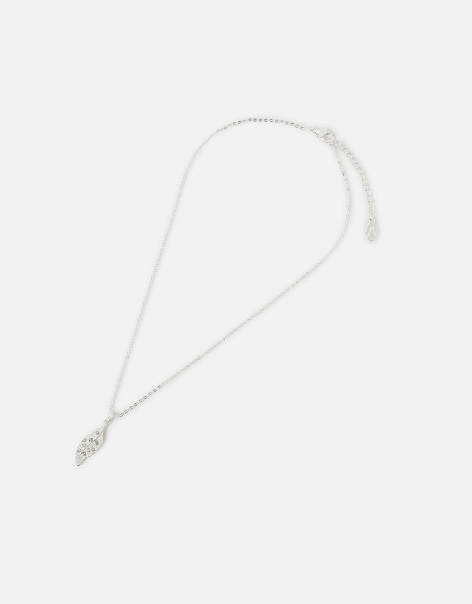 Leaf Pave Pendant Necklace, , large