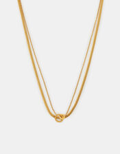 Stainless Steel Ring Layered Necklace, , large