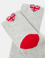 Union Jack Heart Sock, , large