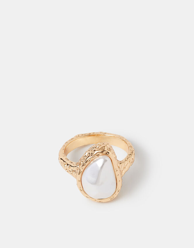 Molten Pearl Ring, Cream (PEARL), large