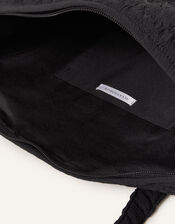Seersucker Weekend Bag, Black (BLACK), large
