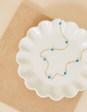 Gold-Plated Healing Stone Station Apatite Bead Necklace, , large