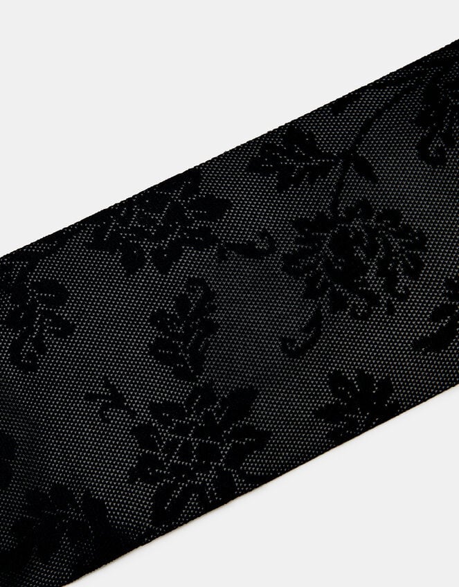 Floral Lace Pattern Tights, , large