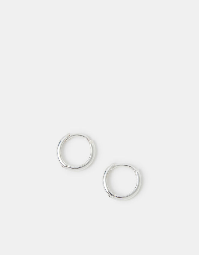 Small Hoop Earrings, Silver (SILVER), large