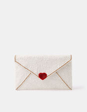 Love Letter Sequin Clutch Bag, , large