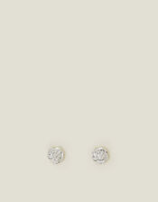 Sterling Silver Rose Stud Earrings, , large