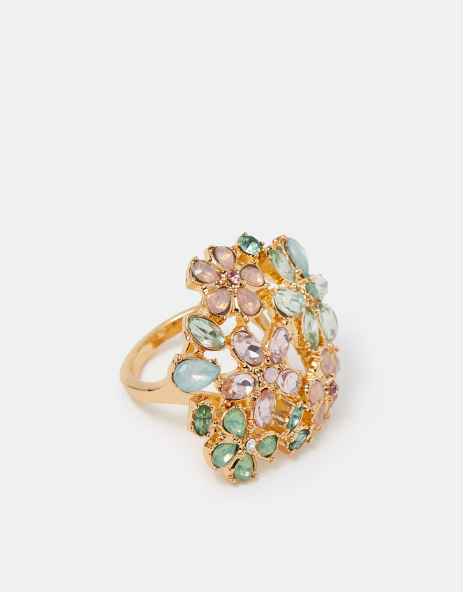 Gemstone Flower Ring, Multi (PASTEL MULTI), large